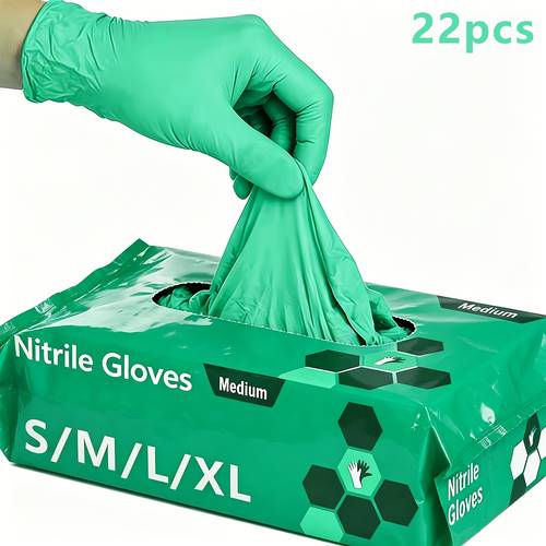 dark green nitrile gloves suitable for tattooing nail art kitchen and bathroom cleaning powder free latex free reusable and suitable for