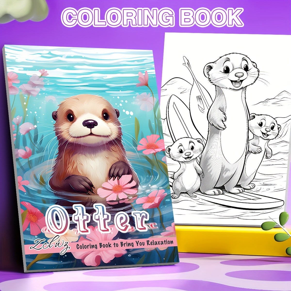 

Otter-themed Coloring Book By Zclwz - 20 Thick Pages, Relaxing Artwork For Relax & Mindfulness, Perfect Gift For Friends, Family, And Couples