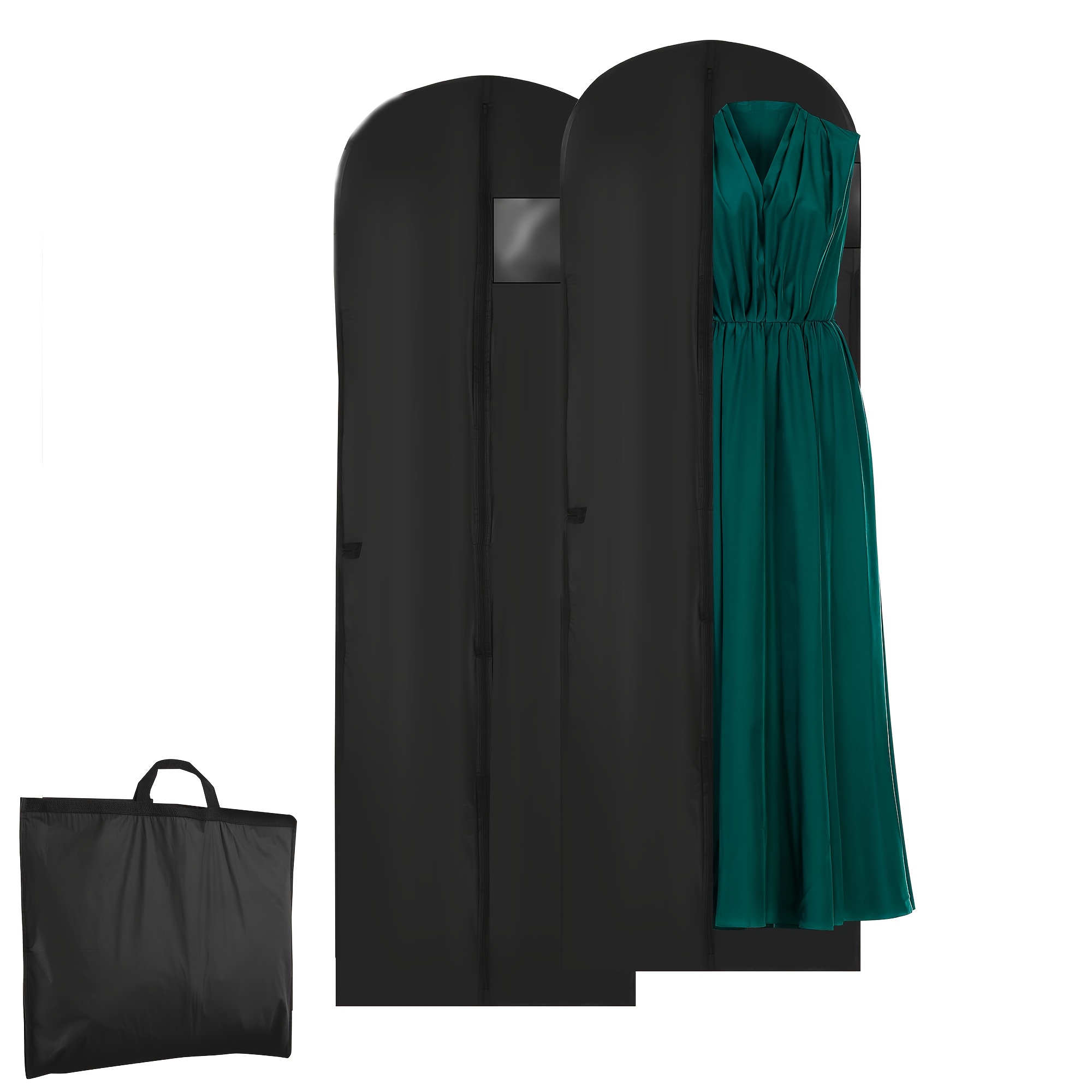 pack 2 long garment bags 180 x 60cm foldable garment bag zip - Temu Oman