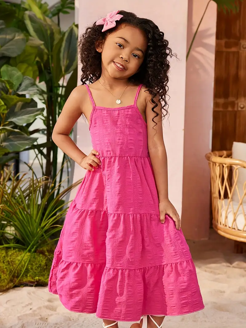 kids tween girls vibrant pink shoulder maxi dress bow detail - Temu Australia kids tween girls vibrant pink shoulder maxi dress bow detail - Temu Australia