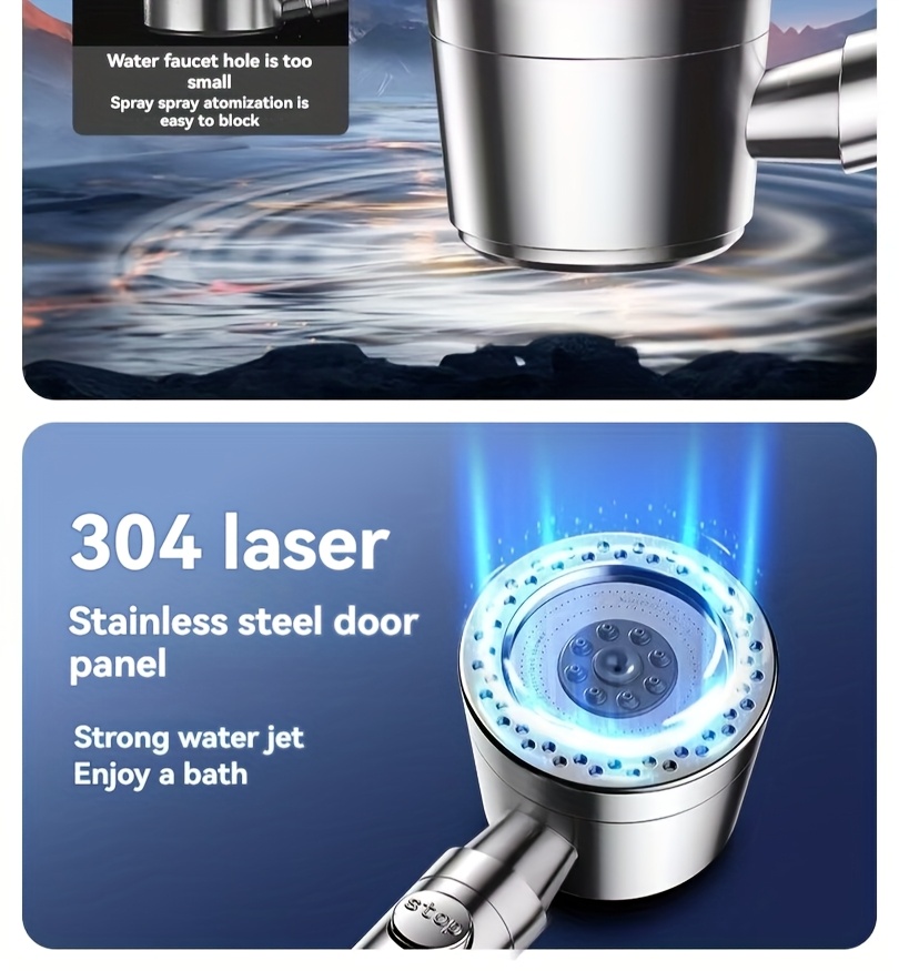 1pc german quality high pressure handheld shower head with 5 adjustable built in filter easy wall mount installation polished ideal for luxurious bathroom showers new years gift shower accessories for shower use Product details 6