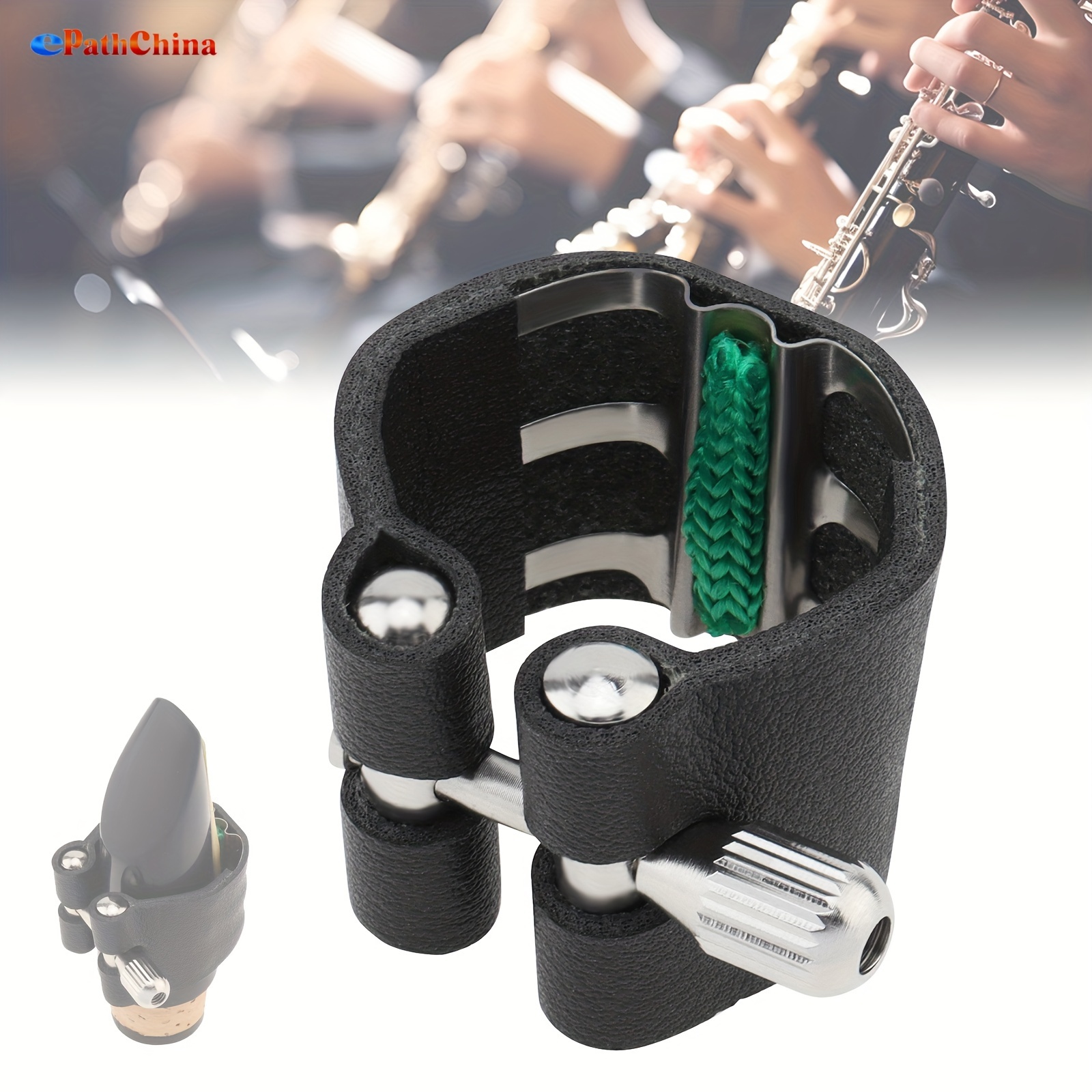 

Leather Clarinet Mouthpiece With Adjustable Screws, Shock-absorbing For B Flat Clarinet