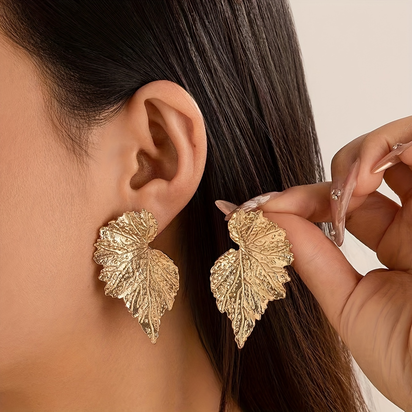 

Boucles d'Oreilles Pendantes Élégantes à Feuille en d'Éventail d' - de Zinc Tiges en Fer & les Fêtes