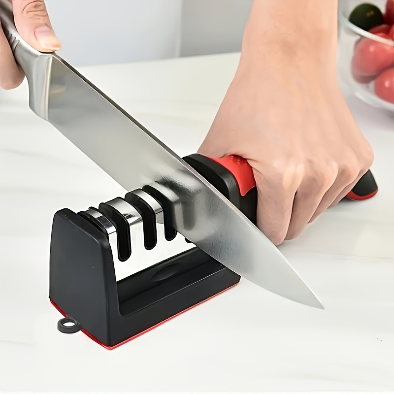 

Professional Kitchen Knife Sharpener - Portable Multi-level Knife Sharpening Tool, Suitable For Chefs, For Food Trucks And Home Use, Fruit Knives, Scissors, Etc