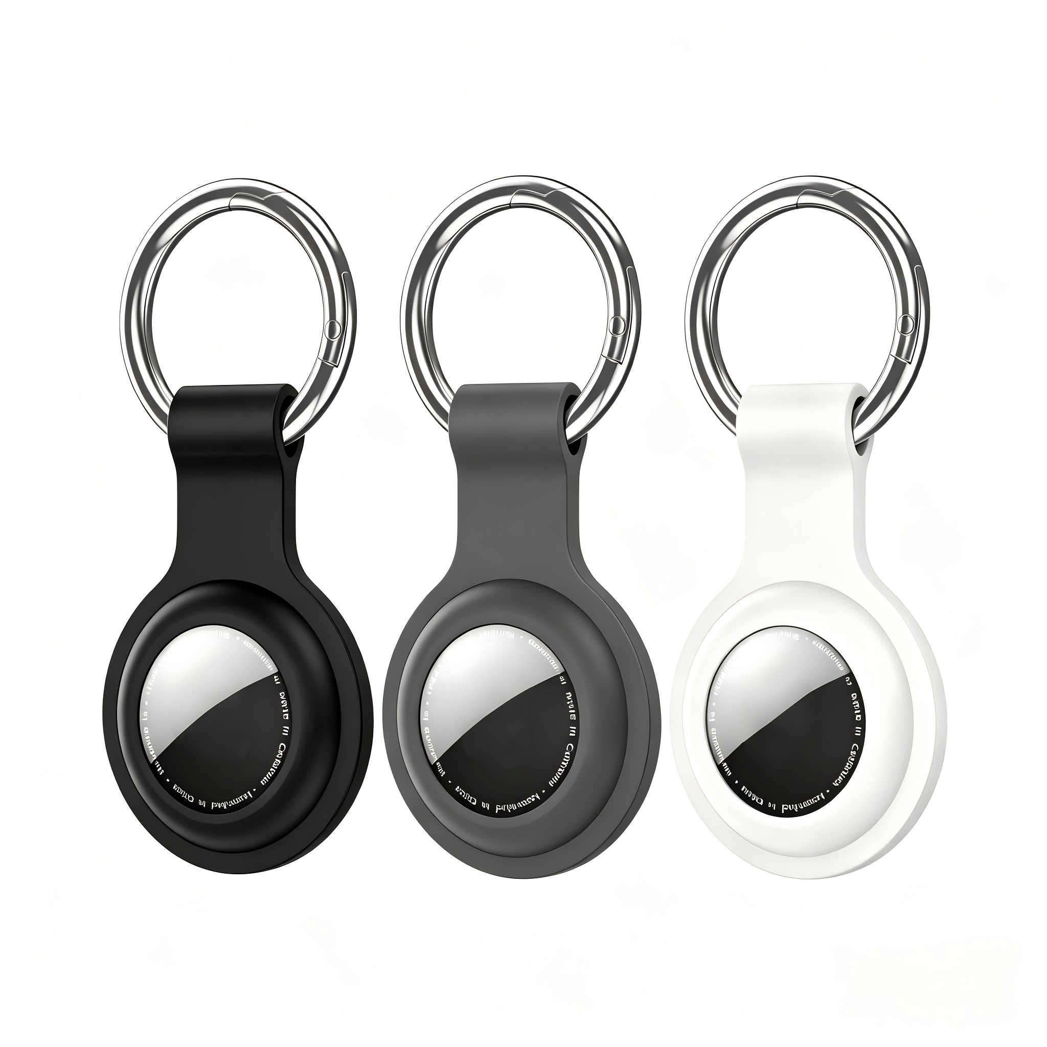 TEMU [Lot de 3] Étui de protection pour Apple Airtag, porte-clés en silicone, support en silicone pour Airtag