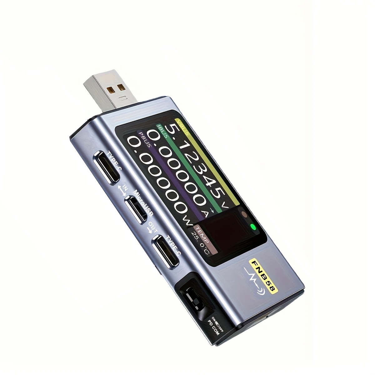 58 usb test cihazı voltmetre ampermetre type c hızlı şarj - Temu