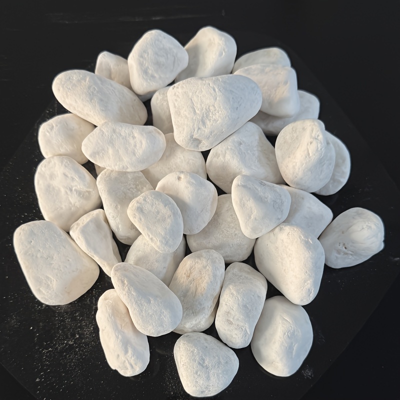 

2.2 Lbs White Pebbles - 1-2 Inch Decorative River Rocks For Indoor Plants, Vases, Aquariums & Garden Landscaping, Stones, Landscaping, Decorative, Pebbles