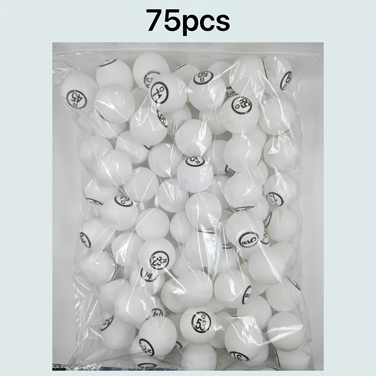 Bingo Balls, 75pcs Set, Colorful Raffle Game Props