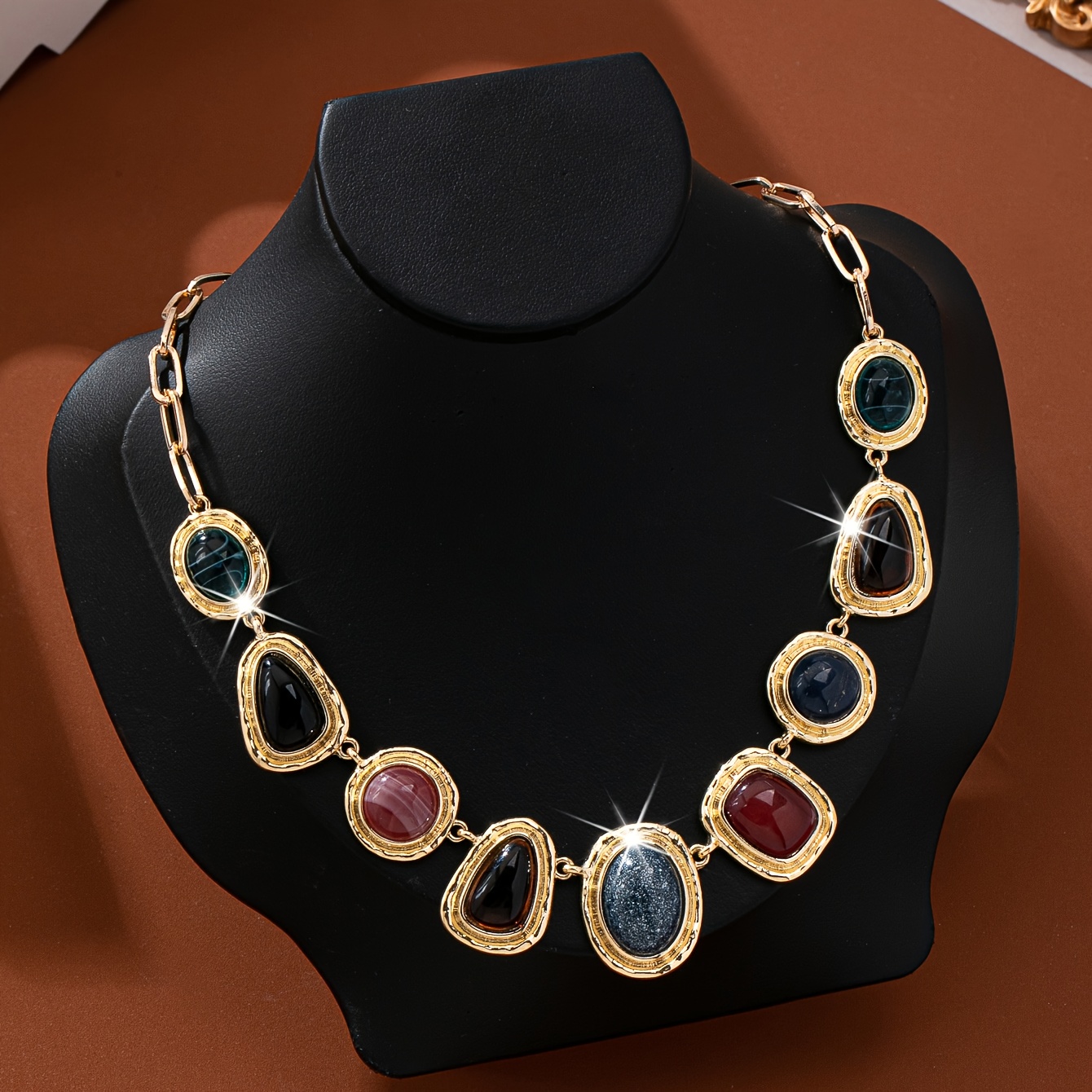 TEMU A Light Luxury Resin Sense Sexy Fashion Casual Versatile Women's Multi-pendant Necklace