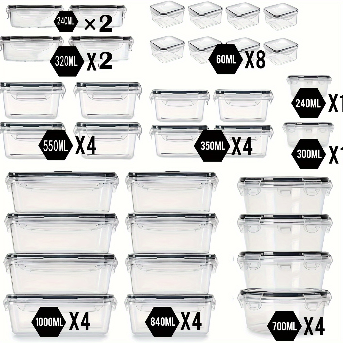 

68pcs (34 +34 ) , Plastic For Organization, 100% , Bpa-free Labels & And