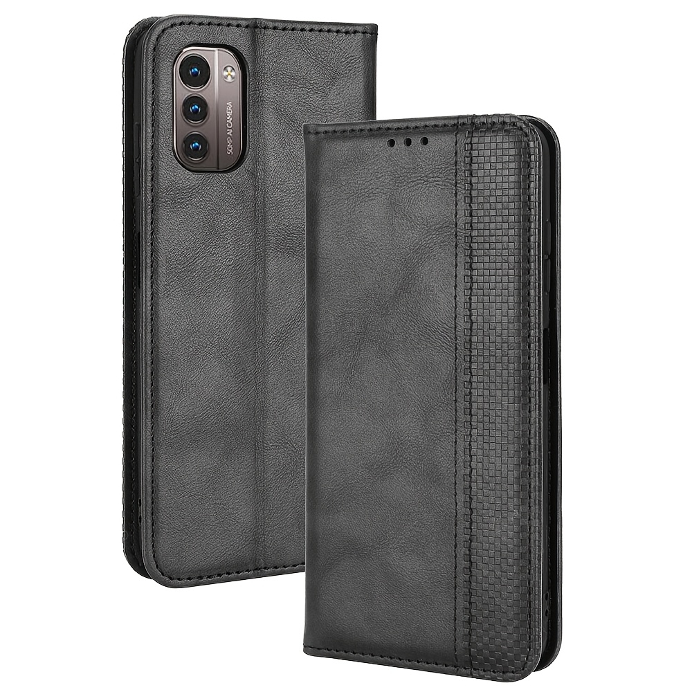 TEMU Phone Case: Suitable For G21/compatible With G11 Synthetic Leather Magnetic Snap Retro Pattern Flip Cover Holder Handbag Protection Case
