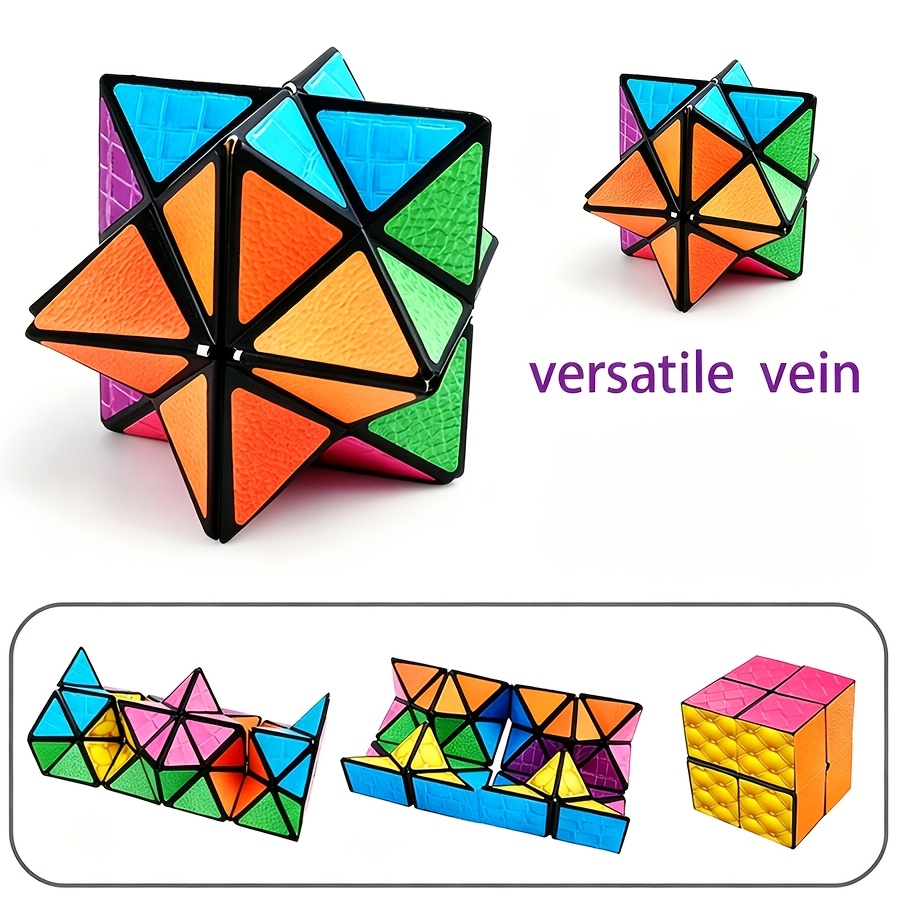 Infinity Magic Cube - 3d Hexagon Puzzle For , Space Geometry Flip Toy, Brain Boost & Relax, Mixed Colors, Abs Material
