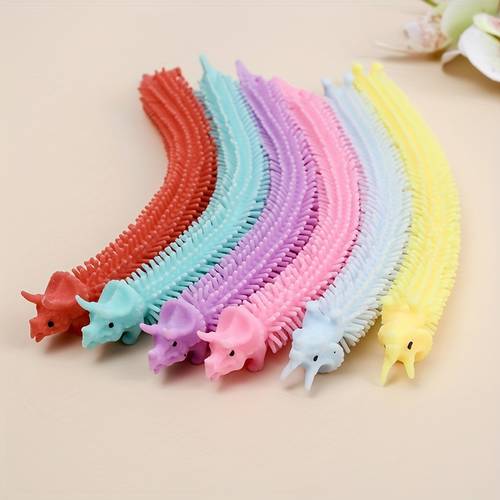 40 stück dehnbare fidget strings, bunte sensorische fidget dehnbare dino spielzeuge zur , stressabbau, partygeschenke, weihnachtsgeschenke, füllgeschenke für , entspannende party dinosaurier geschenke (zufällige farbe)