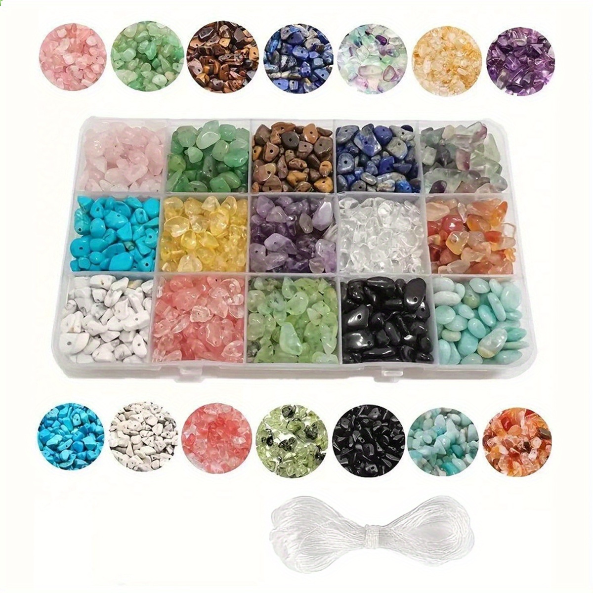 E-shop Ca. 450 Stück 15-Farben Unregelmäßige -Perlen Schmuckzubehör für handgefertigten Schmuck und Armbänder