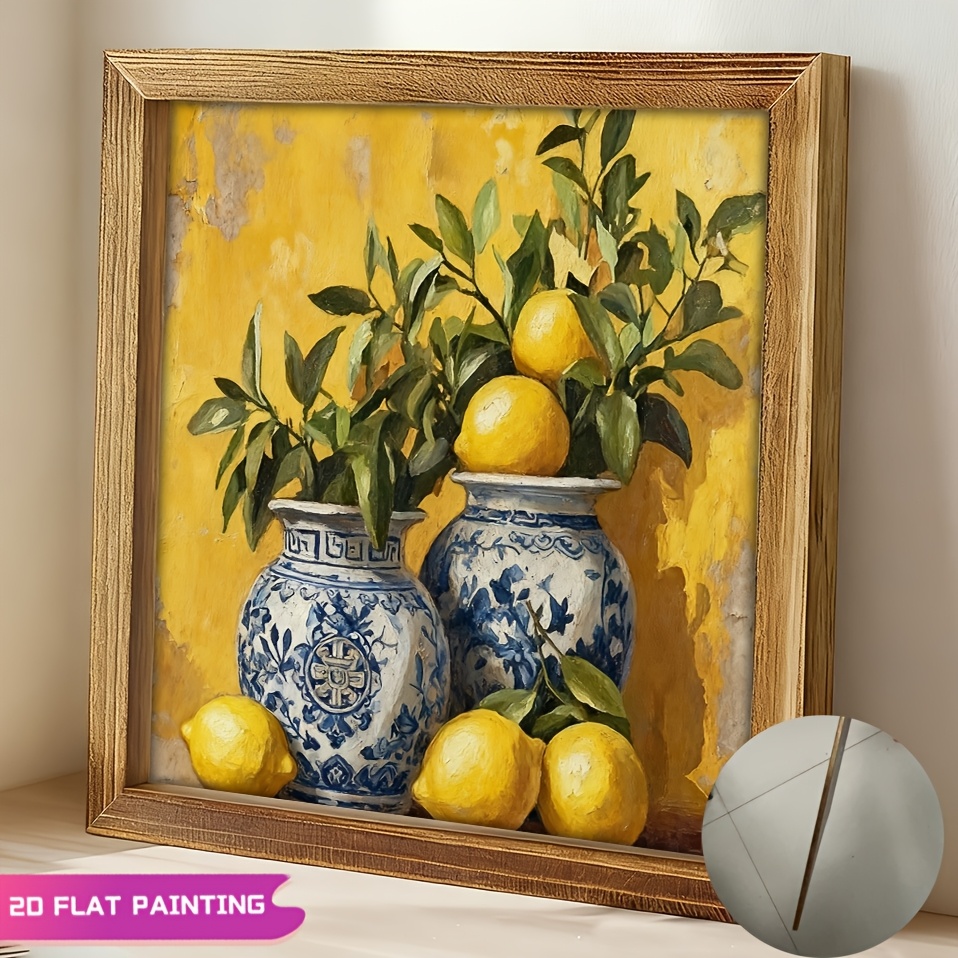 TEMU 1pc Of Decorative Painting, Ornament, Size 20cm/8 Inches, Wooden Frame Decorative Art, Hanging Decorative Painting, Artwork, Wall Decor, Home