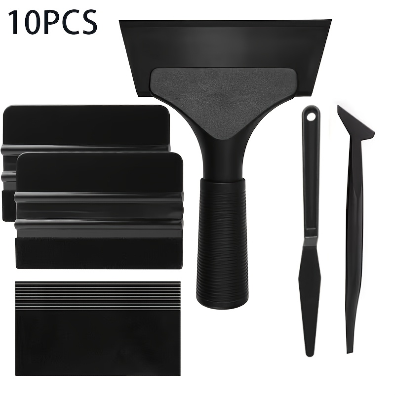 TEMU 10pcs Car Film Installation Additions, Automotive Vinyl Film Installation Tools, Window Film Application Tools, Including Squeegee And Plastic