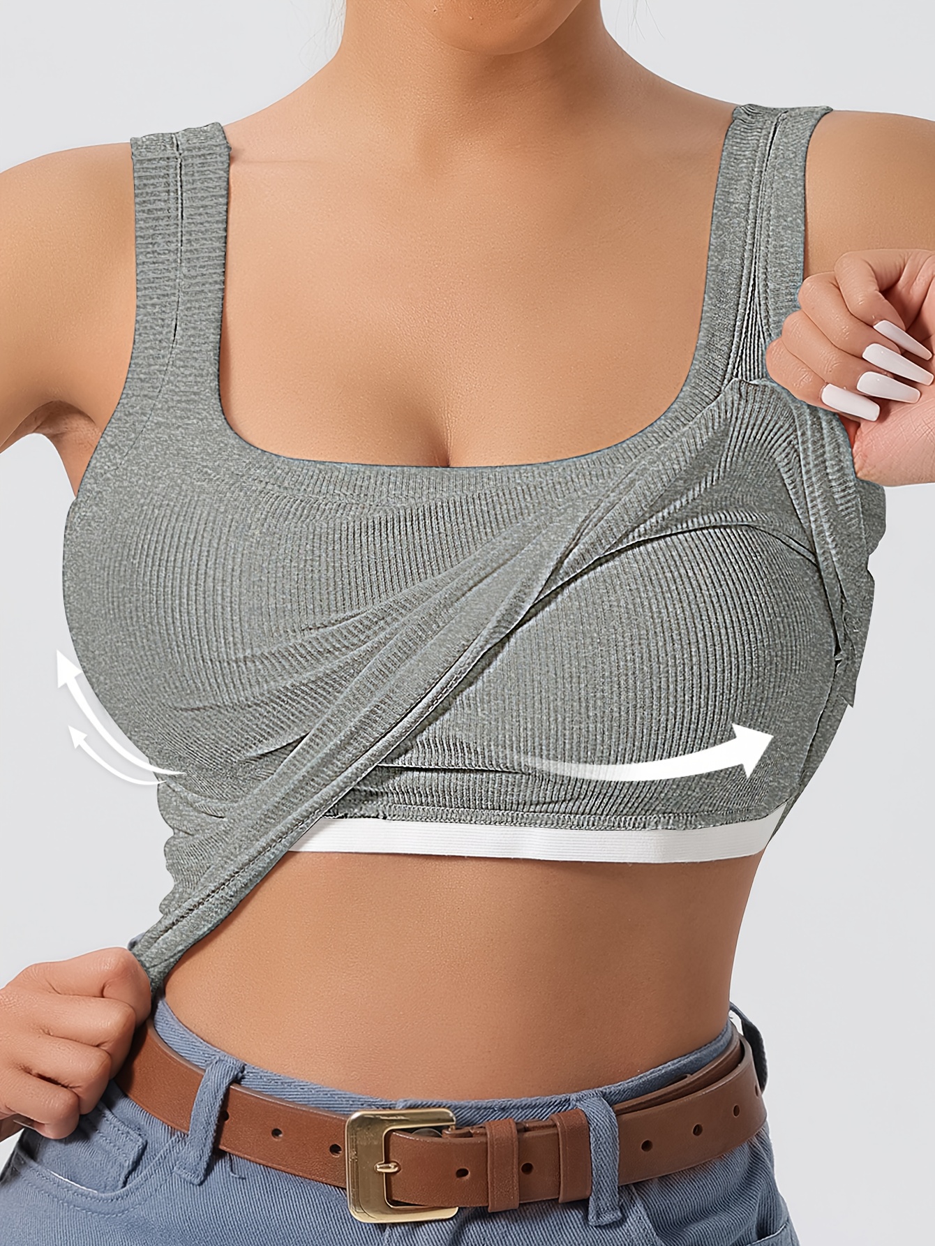 u back womens vest with removable padded bra   fit solid   layer for inner or outer wear