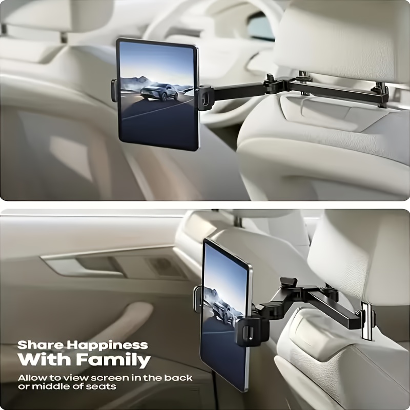 Car Rear Seat Phone Holder, Compatible With 4.7 To 12.9-inch Tablets And Phones, With Safe And Adjustable Support, Perfect For Watching Videos On The Go.