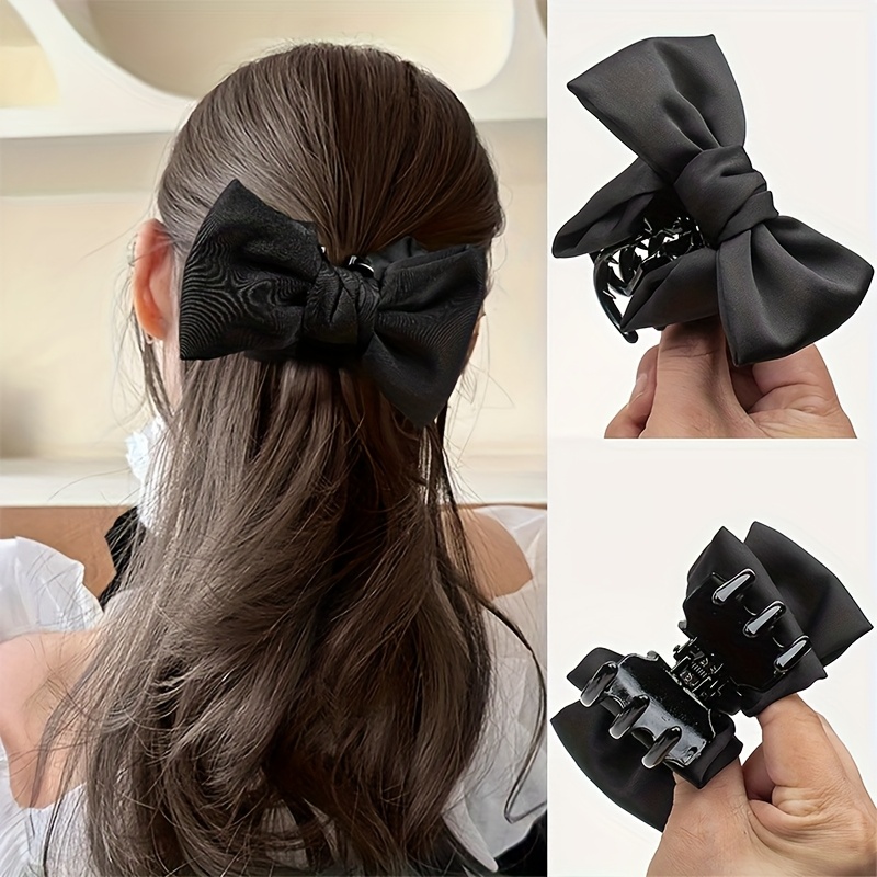 1 Women'S Fashion Elegant Bow Hairpin Grab Clip