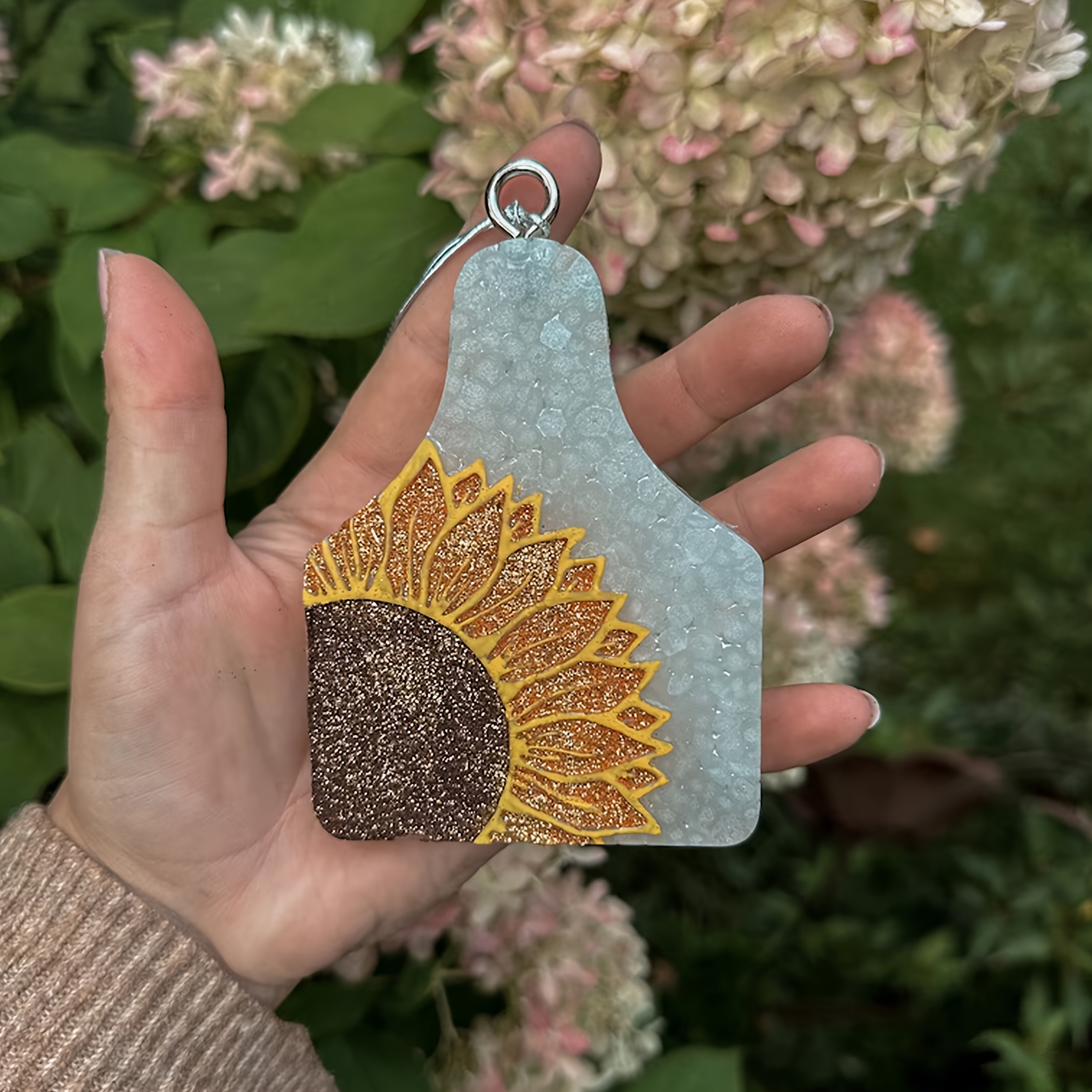 

Sunflower Cow Tag Silicone Mold For Car , Aroma Beads, Candles, Soap - Resin Casting Tool For Keychains & Home Decor - & Christmas Crafts