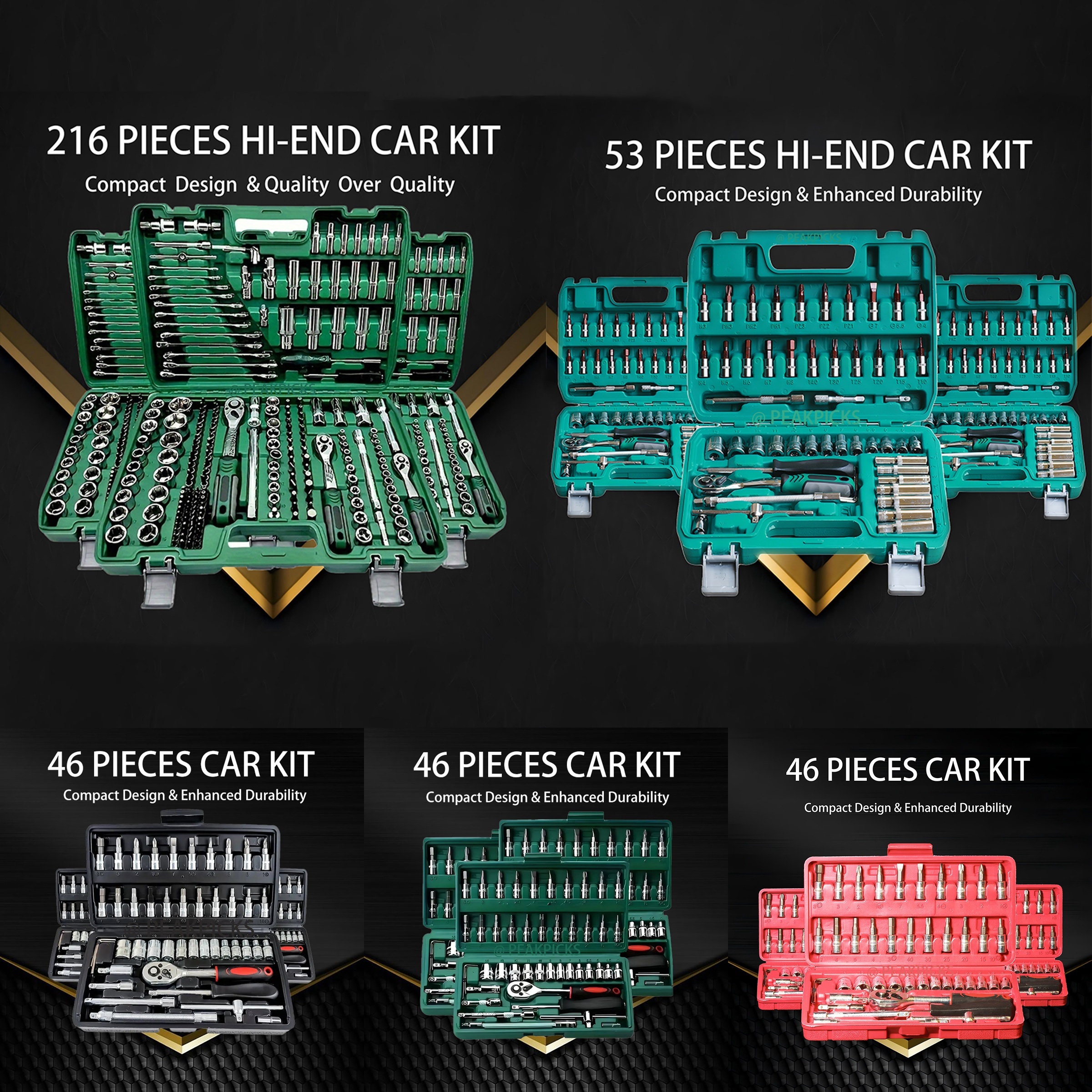 

46pcs/216pcs Tool Kit - Premium Ratchet Torque Wrench Diverse Screwdriver Set - Ultra-portable, Solution For Car, Bike, & Motorcycle Maintenance, Without Battery
