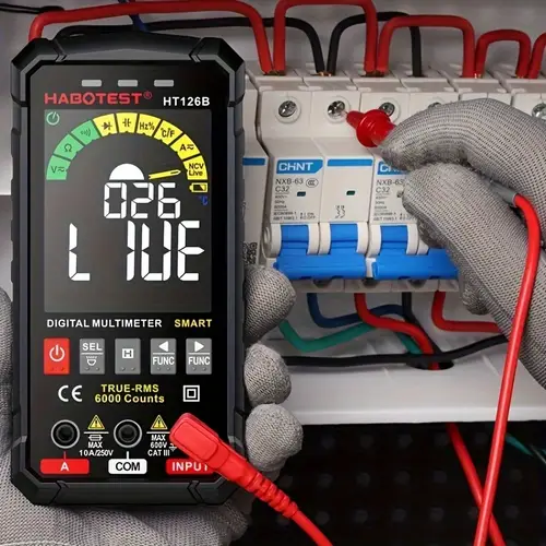 ht126 intelligent multifunction tester 6000 protection auto ranging voltage current continuity frequency