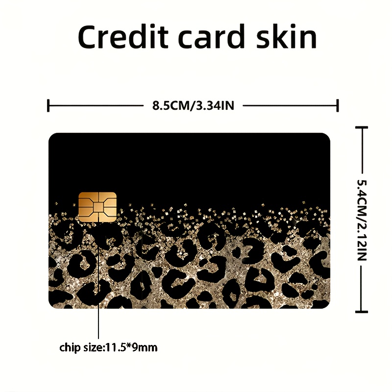TEMU Leopard Print Card | Pvc Material For Bank Card, Credit Card, Debit Card, Transportation Card, Card, Skin Sticker