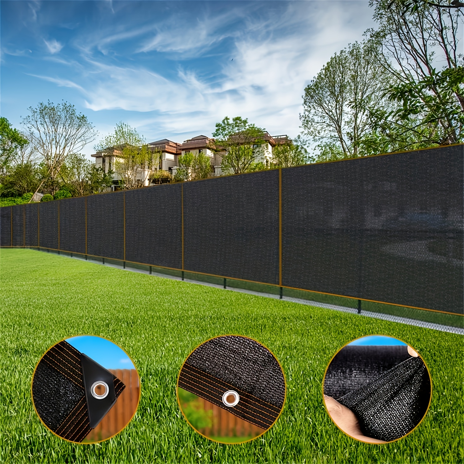 A Professional Black Shade Net For Greenhouses, A Shading Rate Of Up To 90%. It With Lanyard. Made From High-density Polyethylene, It Allows Soft Light And Is Breathable