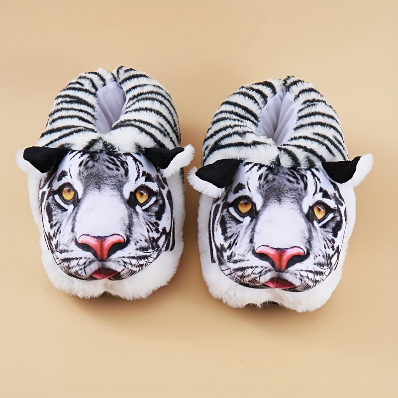 Pantuflas Unisex de Interior con Diseño 3D de Tigre Multicolor, Divertidas,  Cálidas y Cómodas, Pantuflas de Salón,Mocasines para Interior,Pantuflas Sl