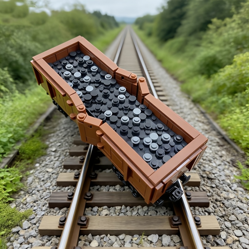 239pcs Coal Transport Carriages ABS Building Blocks for Urban Scenes