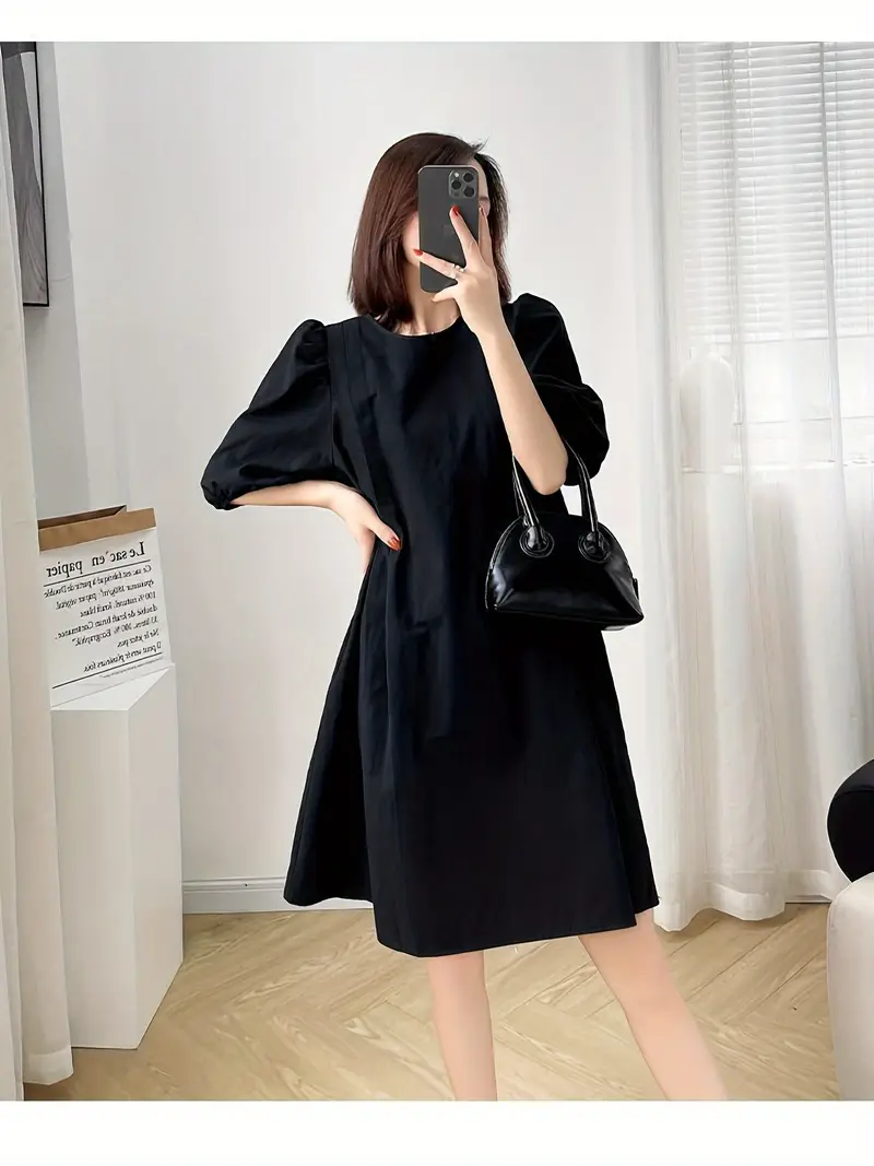 black summer dress knee length Black Knee Length Dresses