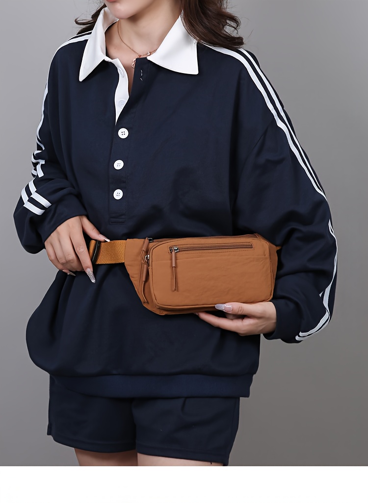 Unisex midjeväska i canvas med justerbar rem för resor_voghion.com