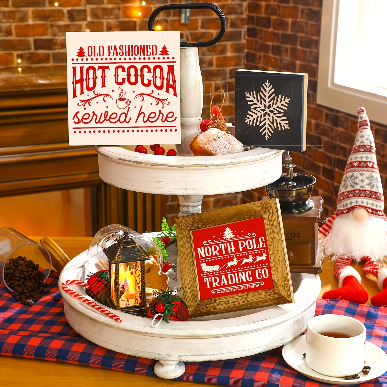 Hot Cocoa Christmas Silkscreen Stencil