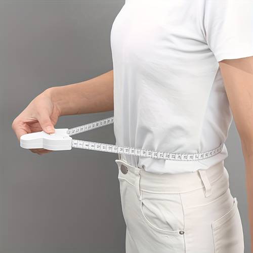 1pc automatic retractable body tape measure with locking mechanism positive fitness measuring tape suitable for waist hips thighs abdomen for gym use everyday tracking