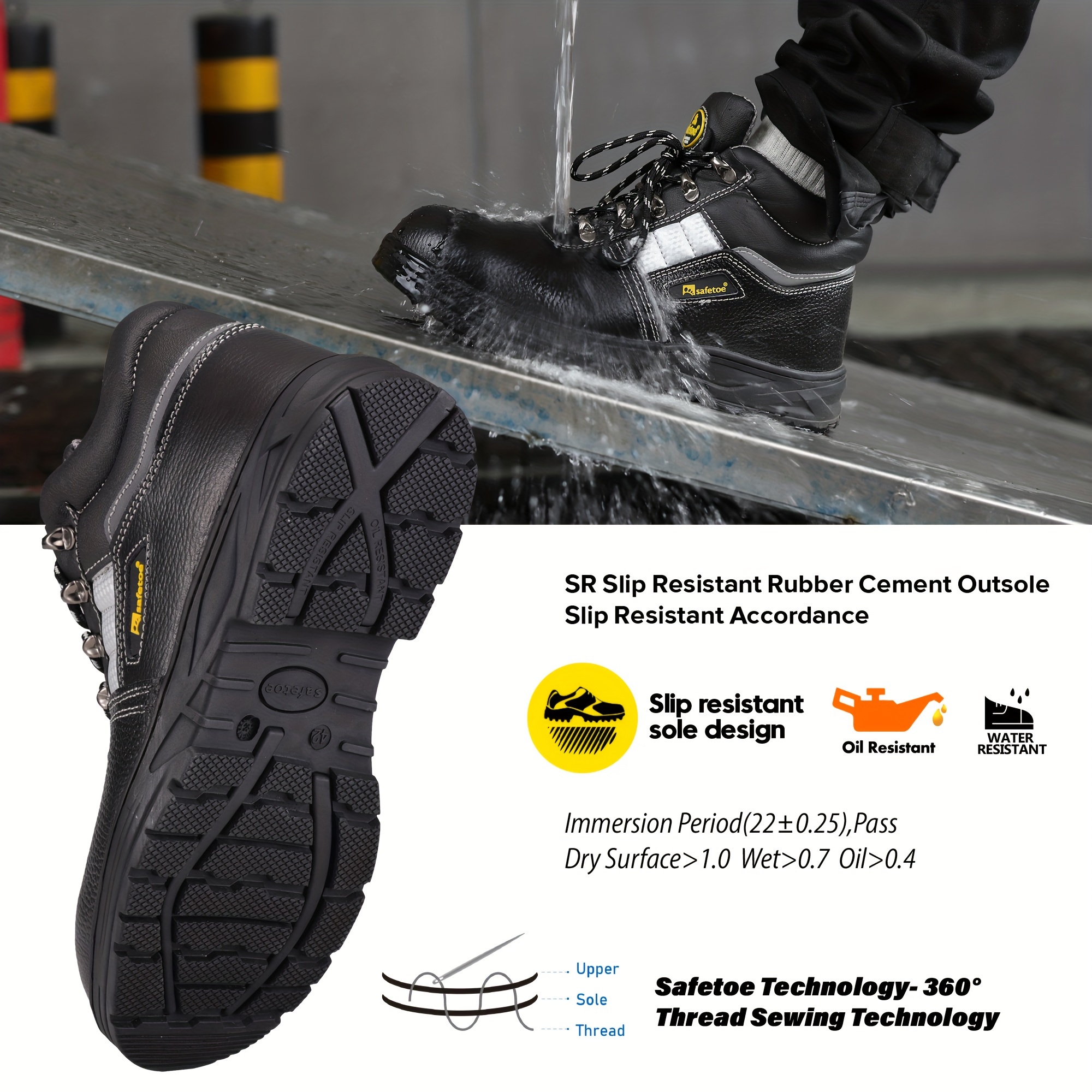 Labor Protection Shoes, Anti Puncture And Anti-Static Safety Shoes,  Construction Site Protective Shoes M-8027