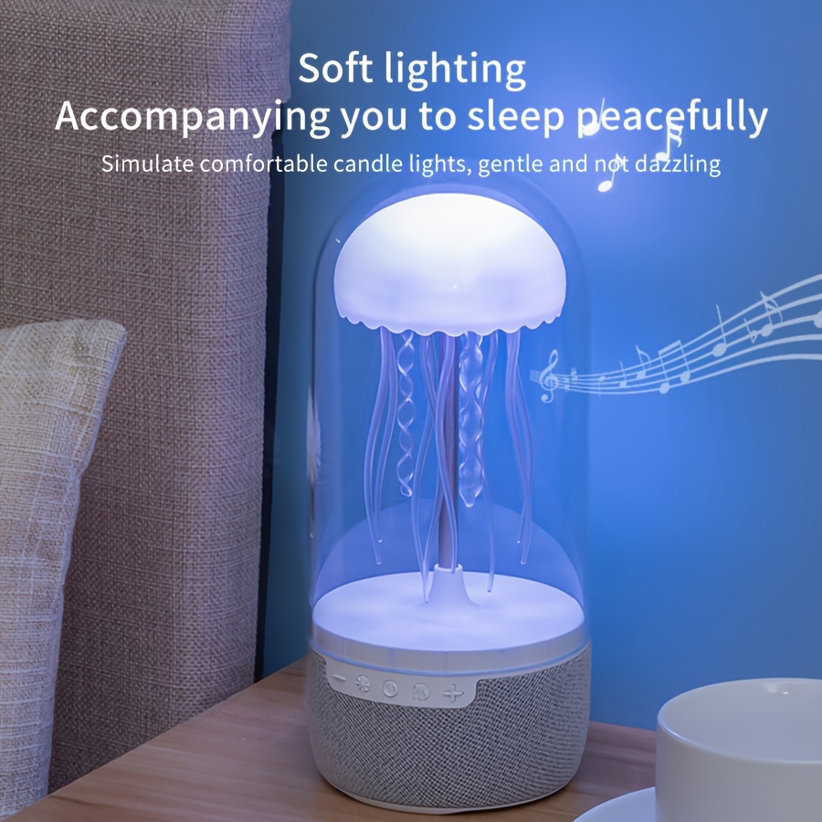 k19 colorful light jellyfish speaker imitating the movement scene of jellyfish wireless speaker support tf type c equipped with light conversion and unique ambient speaker details 1