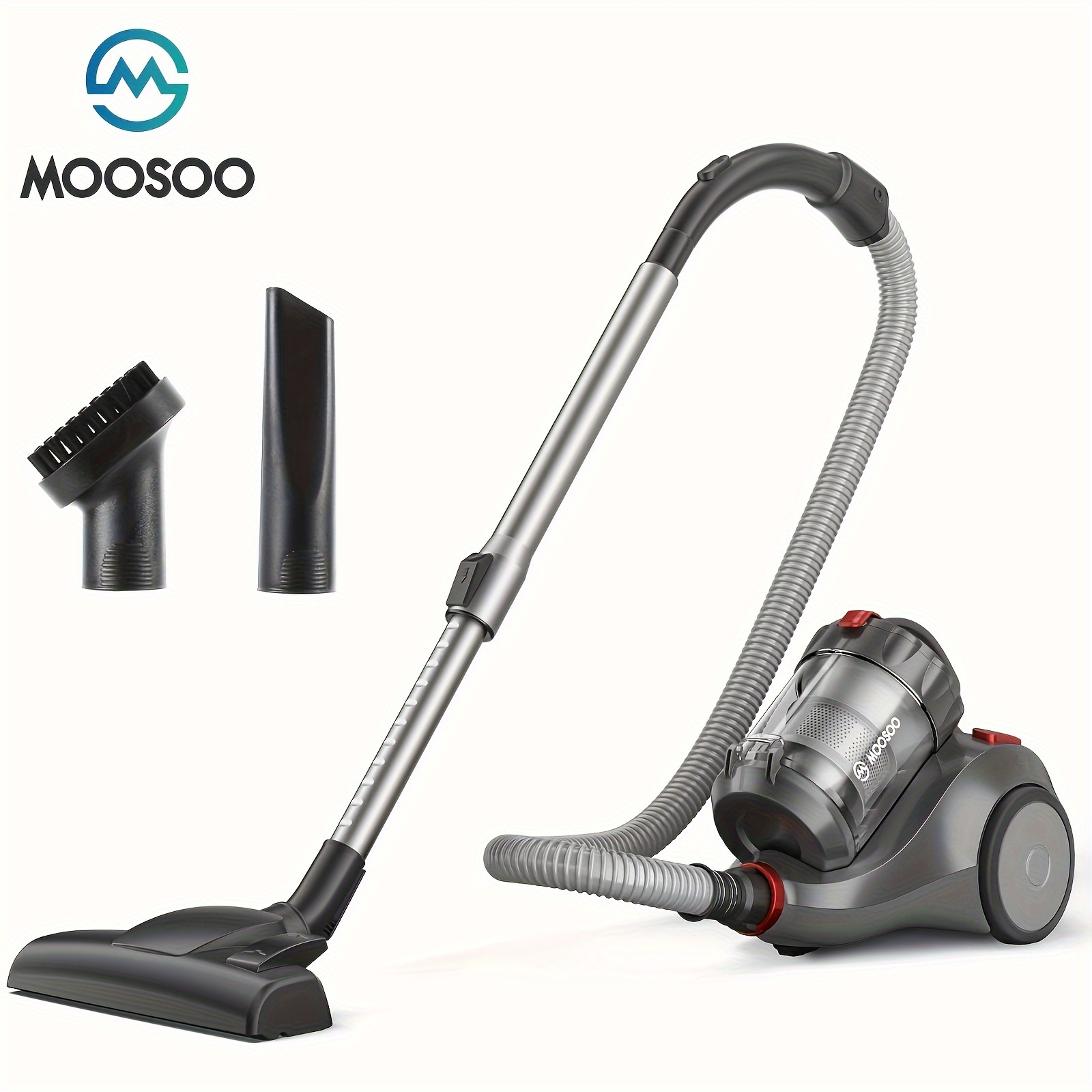 

Ms155 Bagless Canister Vacuum Cleaner, Lightweight Vac For Carpets And Hard Floors