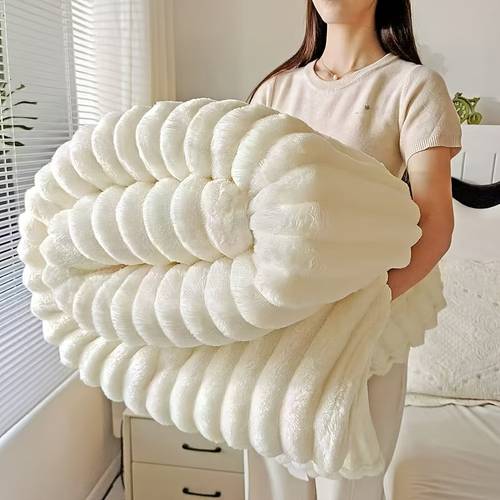 couverture douce et confortable en flanelle à cordon de serrage, design de couleur , 100% polyester, pour canapés, lits, bureaux et - couverture de loisirs polyvalente, un indispensable pour la