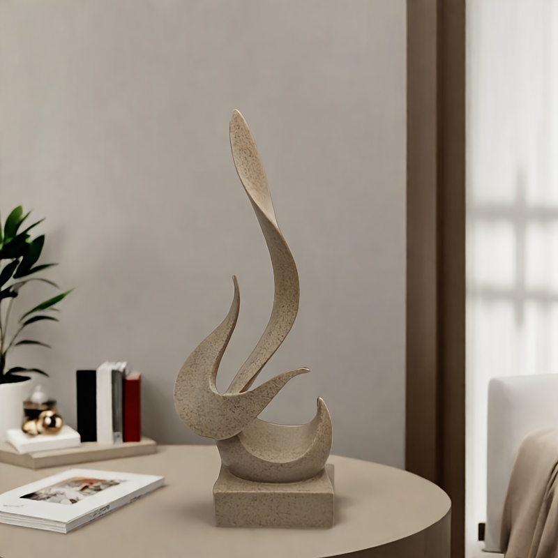 Contemporary And Minimalist Home Decor Crafted from Resin, Showcasing Abstract Geometric Designs, Ideal for Showcasing in Different Settings Like The Living Room'S TV Stand. It Can Also Serve As Decoration for Halloween And Christmas