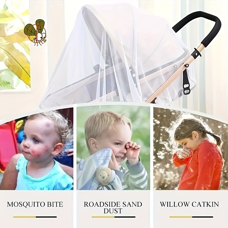 Stroller Mosquito Net, Stroller Insect Netting, Safety Protection, Breathable Material - Stroller Accessories