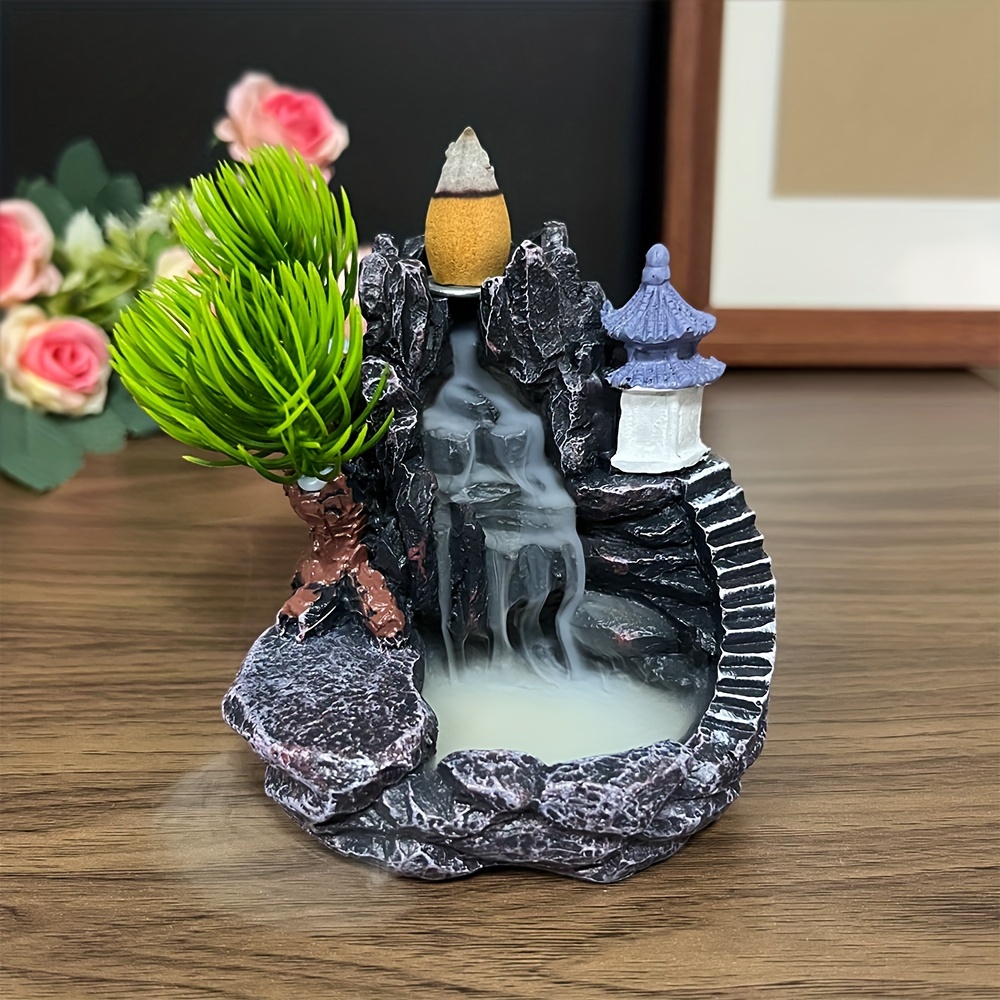 1pc Waterfall Incense Burner Waterfall Backflow Incense Decorative Ornament  Spring Summer Home Decor St Patricks Day Easter Decor, Don't Miss These  Great Deals