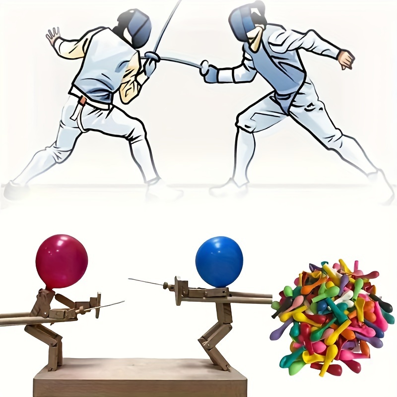 

1pc Diy Balloon Bamboo Man Battle 2-player Handmade Puppet Swordfight Game Multiplayer And Team Battle Adult Party Gathering Supplies