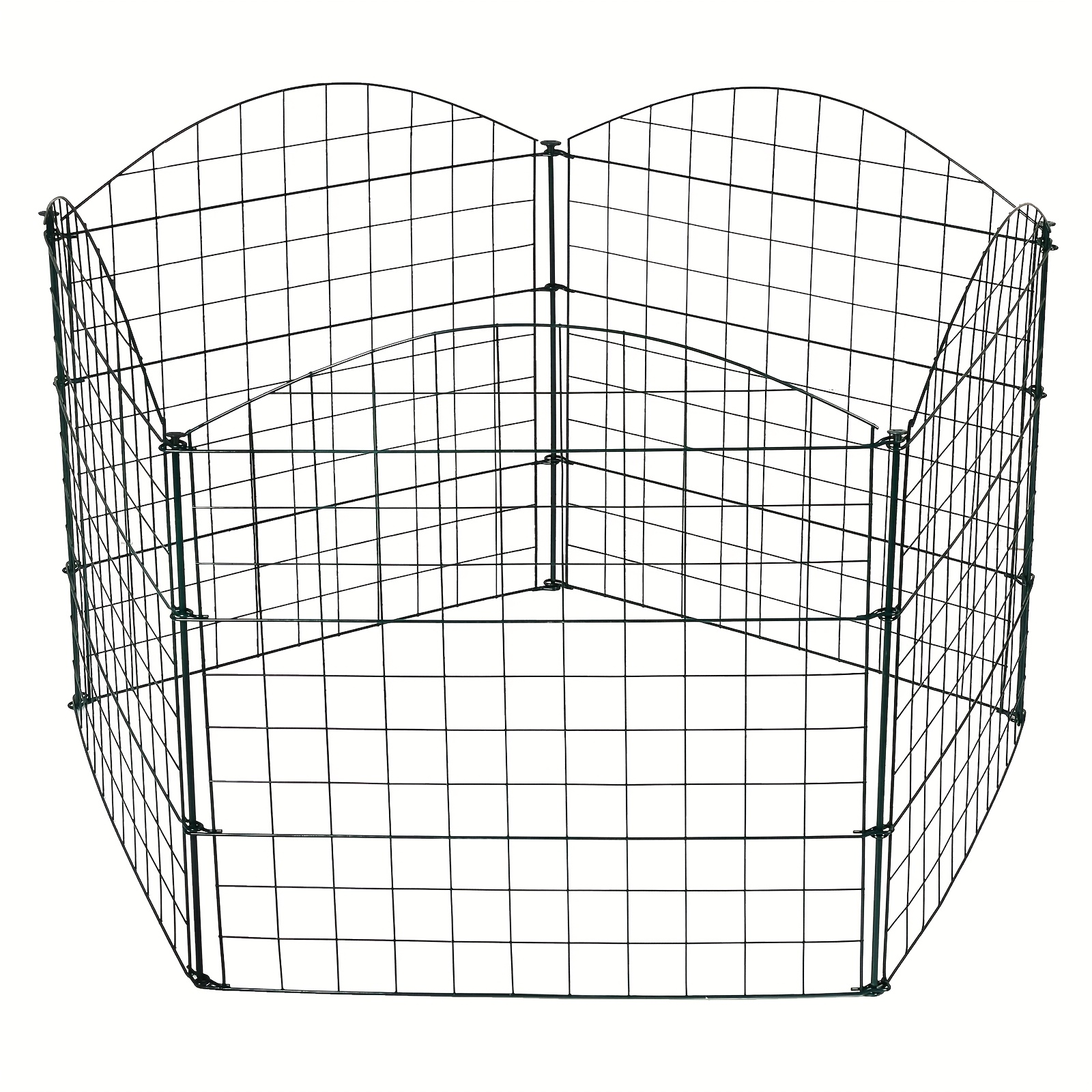Image of Pond Fence Set With Fence Elements And Mounting Rods, Garden Fence Pond, Garden Fence, Green, Puppy Run, Outdoor Enclosure (5 X Upper Arch)