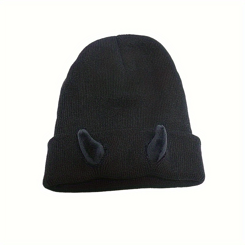 帽子・その他 Knitted Horn Beanie Hat - Coperni - Wool - Black Coperni Black Knitted Horn Beanie Coperni
