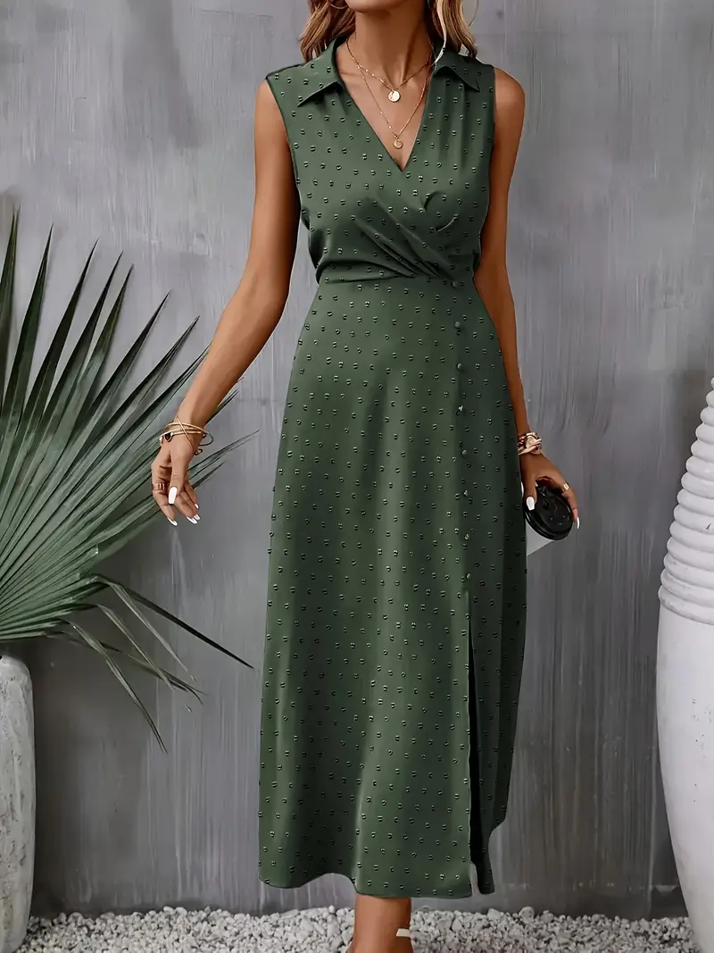 womens sleeveless v neck summer dress button detail olive - Temu Mauritius womens sleeveless v neck summer dress button detail olive - Temu Mauritius