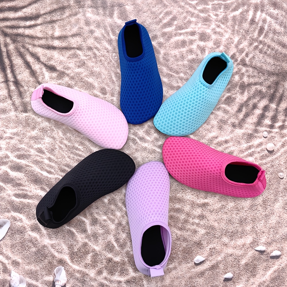summer kids stream wading shoes lightweight and breathable beach socks solid color childrens water shoes   for baby girls in rose   soft sole blue light purple for  