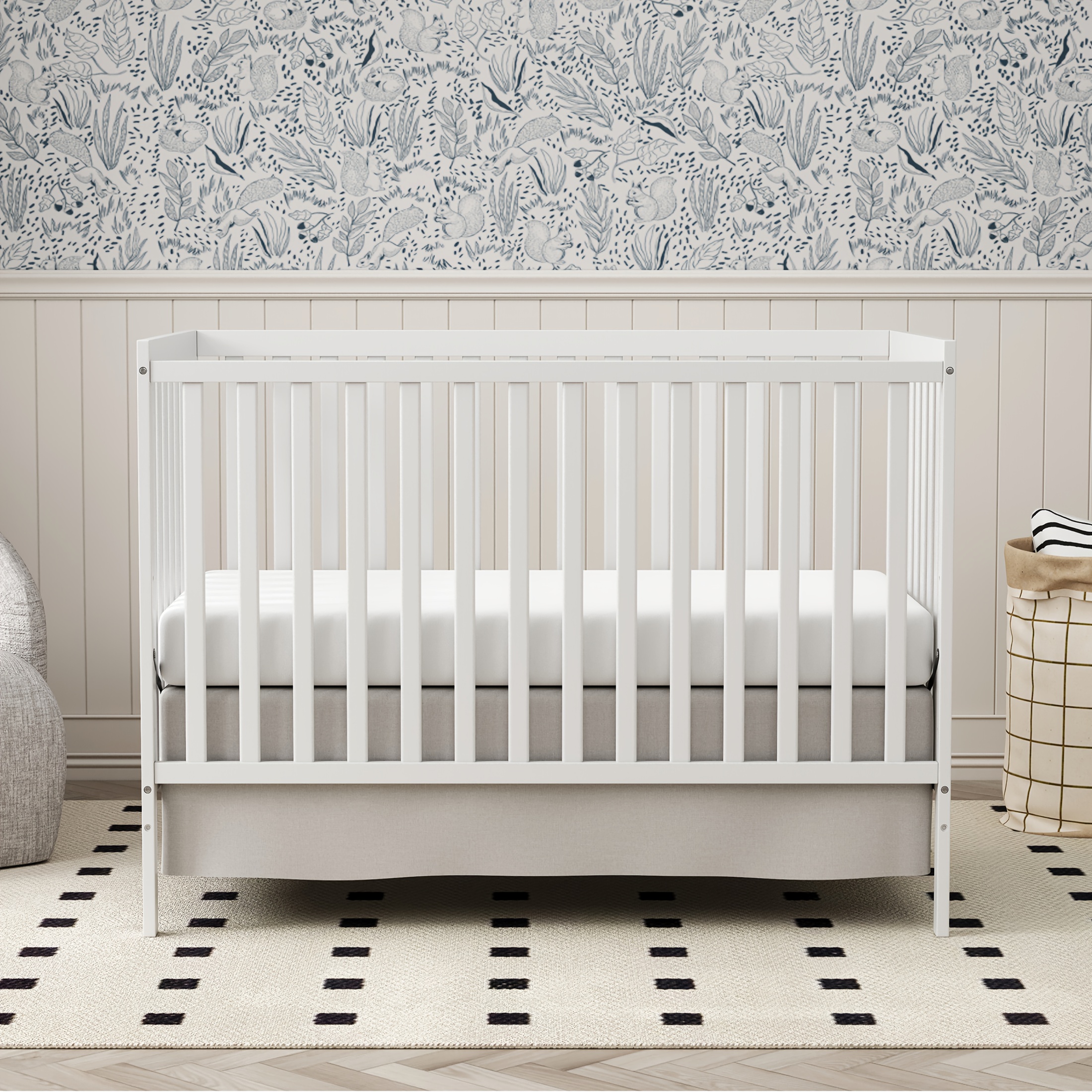 Goldzone 5-in-1 Convertible Baby Crib (Wooden Toddler & Daybed)