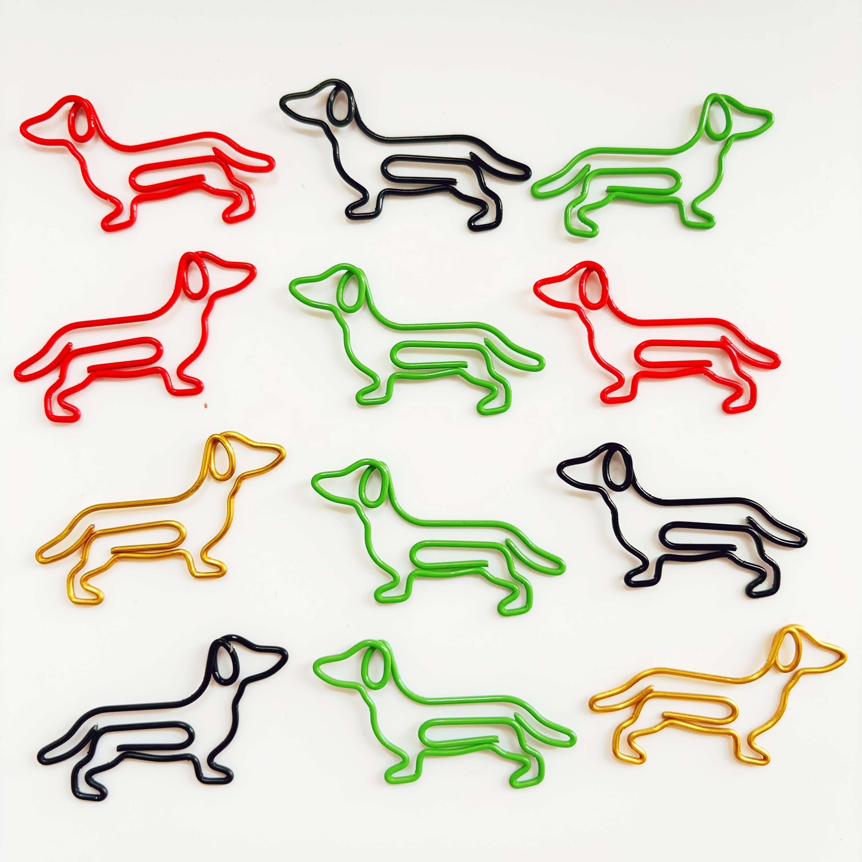 

40pcs Dog Shaped Metal Paper Clips For Office Use And Dog Enthusiasts - Durable Iron Material