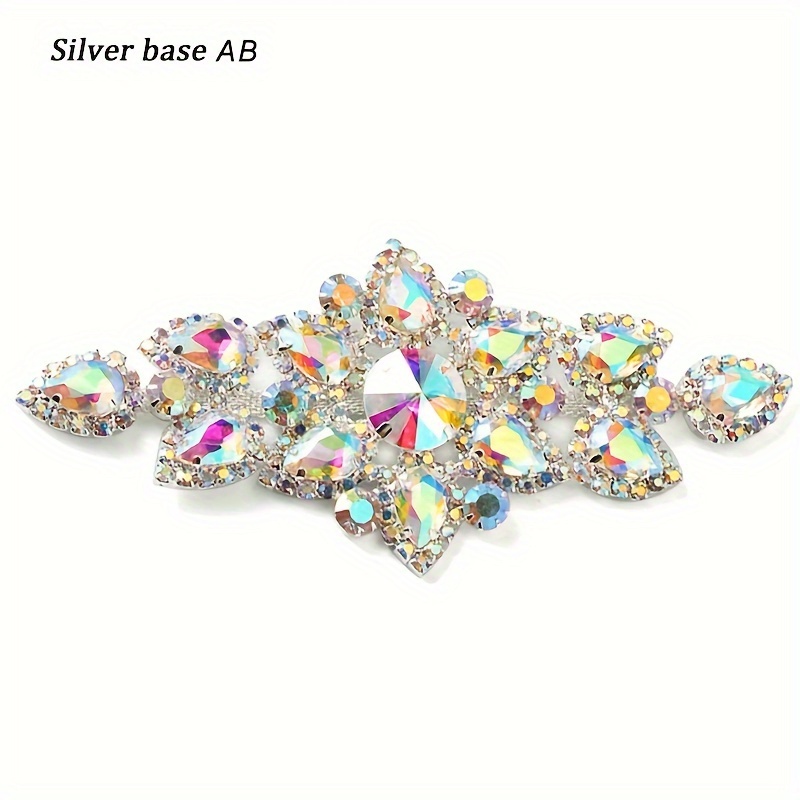 1 Pcs Of Sunflower Crystal Decoration Sew On Rhinestone Self-adhesive Applique， Of Rhinestones In Different Shapes,for Diy Wedding Dress Clothing Decoration