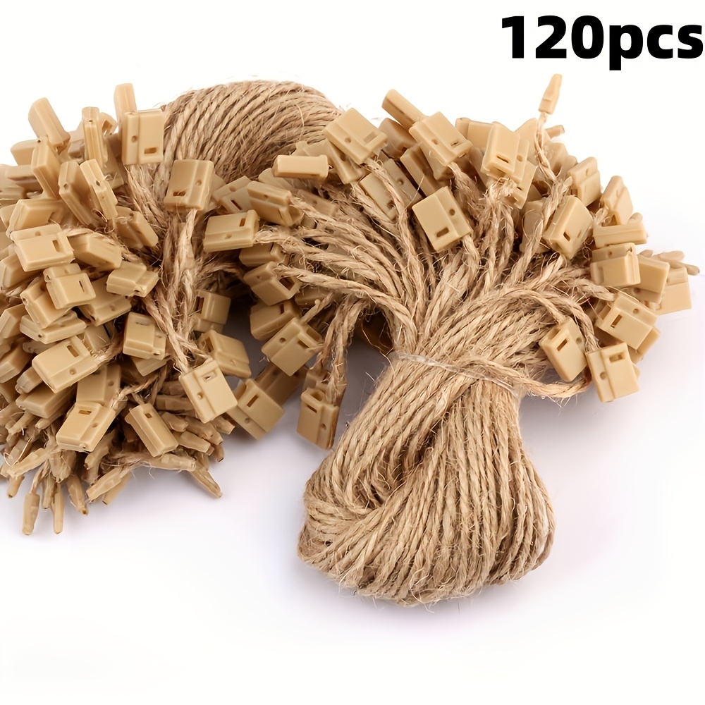 TEMU 120 Etichette con Fibbia e di Iuta - Chiusure di da 7.87 Pollici, Adatte per Sacchetti Regalo, Etichette con Prezzo e Decorazioni per Feste di